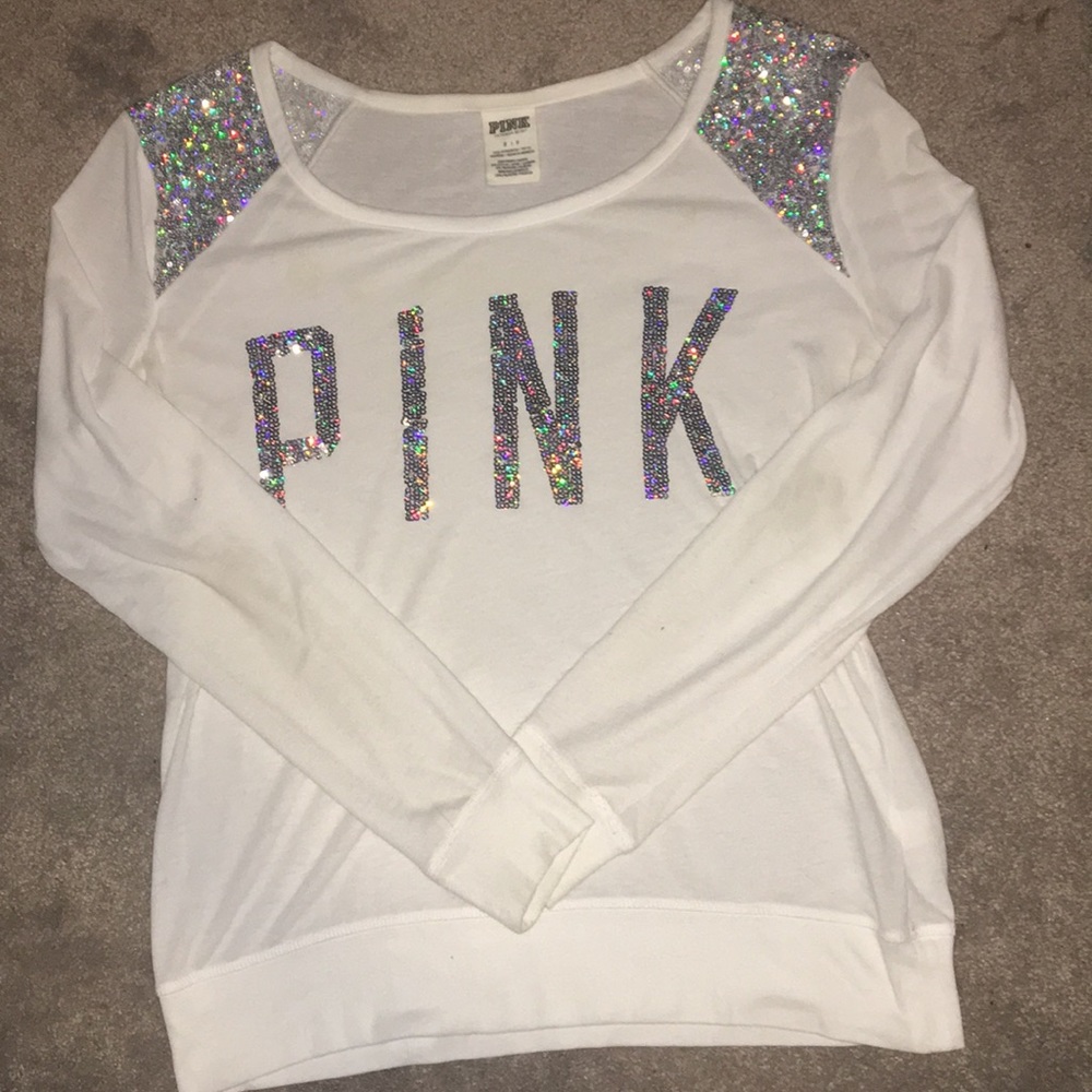 Victoria’s Secret PINK Bling Long Sleeve Tee